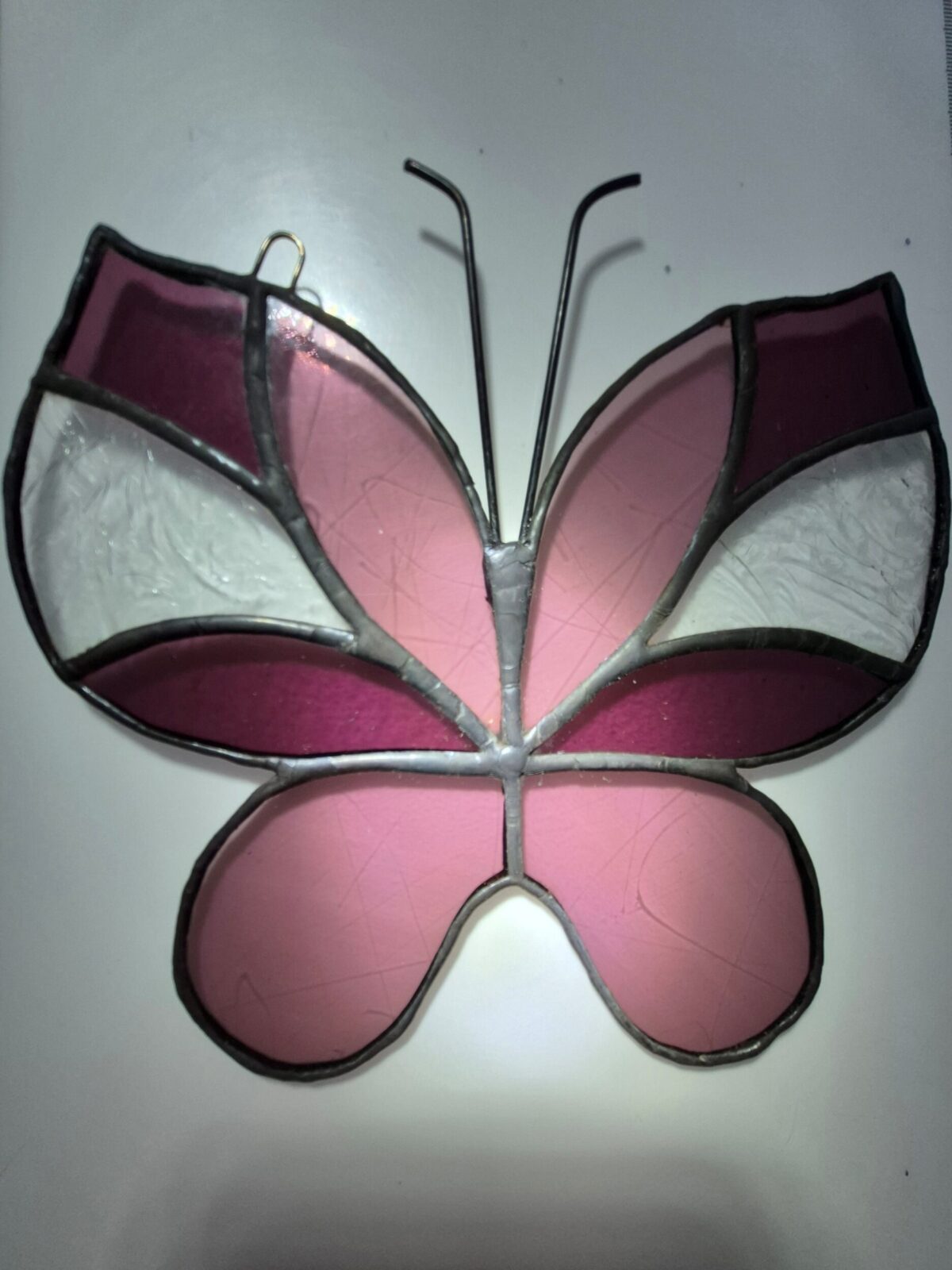 Stained Glass Butterfly – Purple & Clear Etched