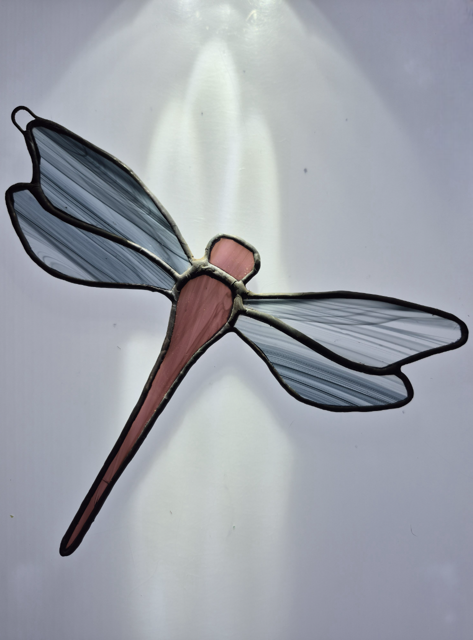 Stained Glass Dragonfly – Purple & Baroque Wings