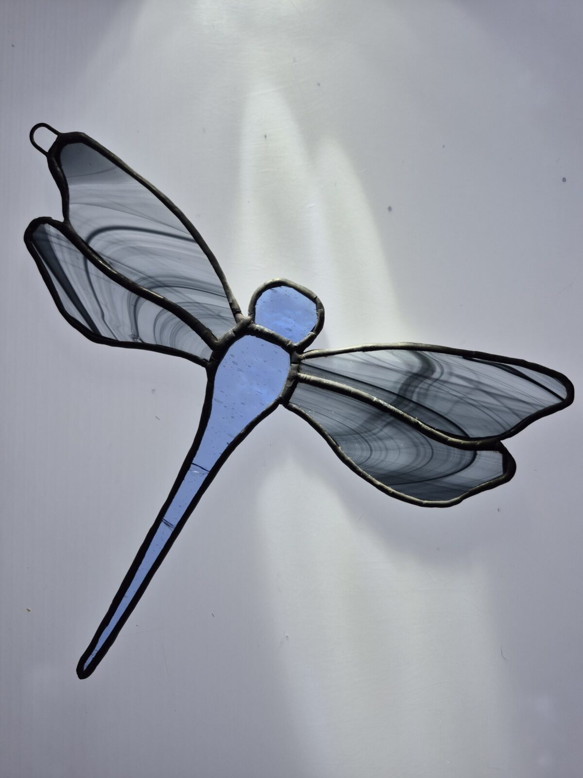 Stained Glass Dragonfly – Blue & Baroque Wings