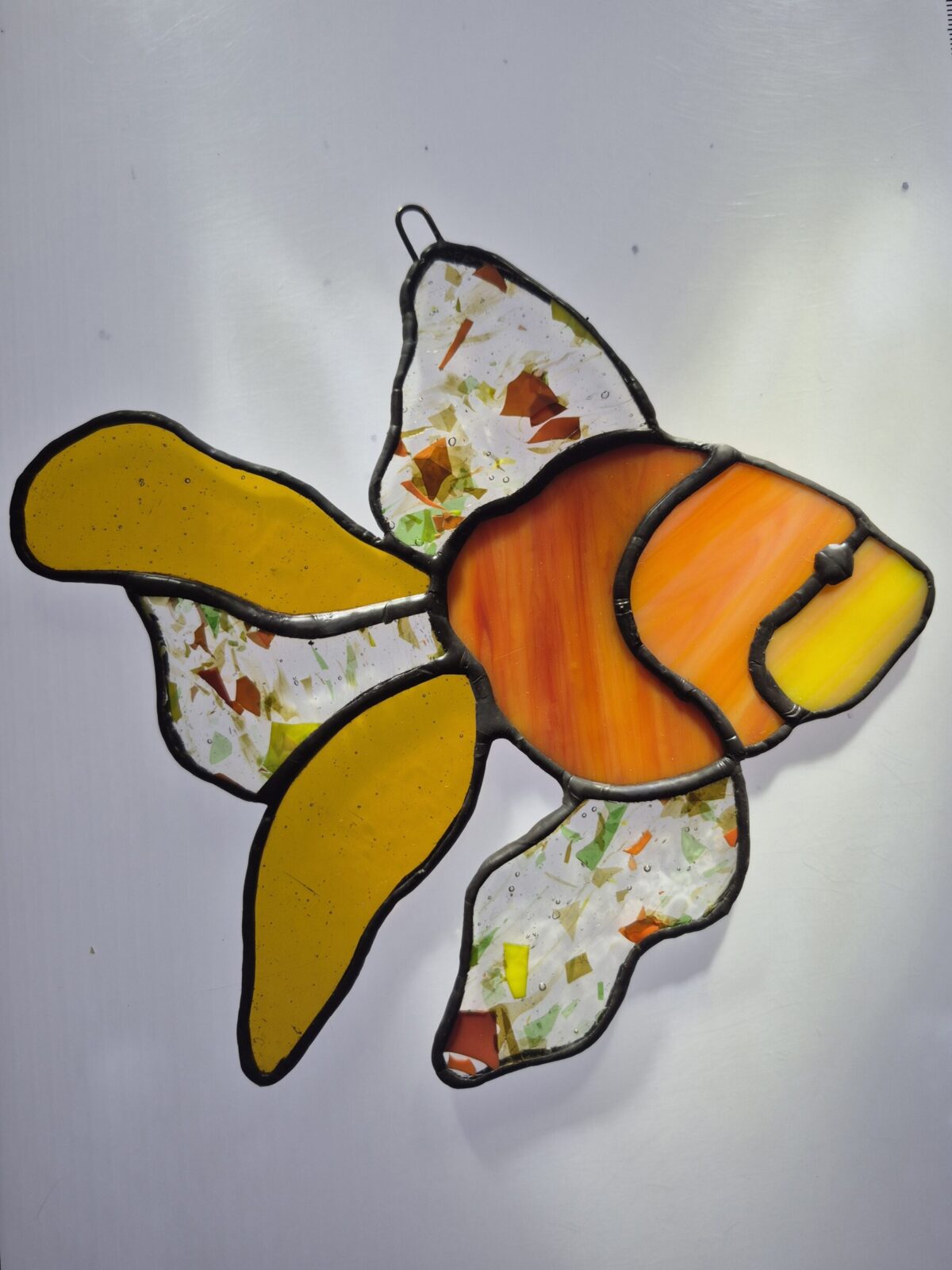 Stained Glass Goldfish - Shades of Orange & Confetti Fins