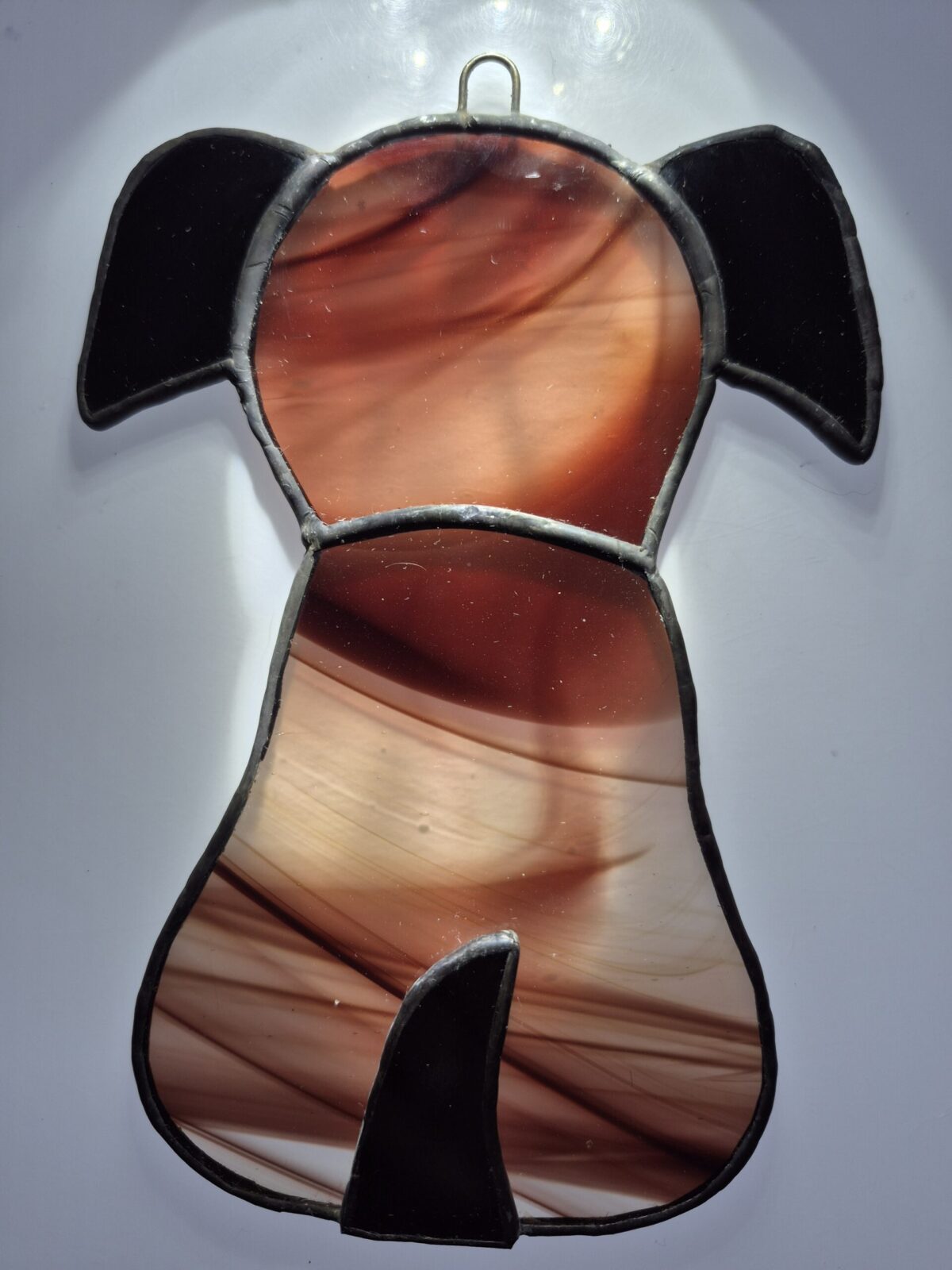 Stained Glass Pup – Burgundy Baroque, Black Tail/Ears