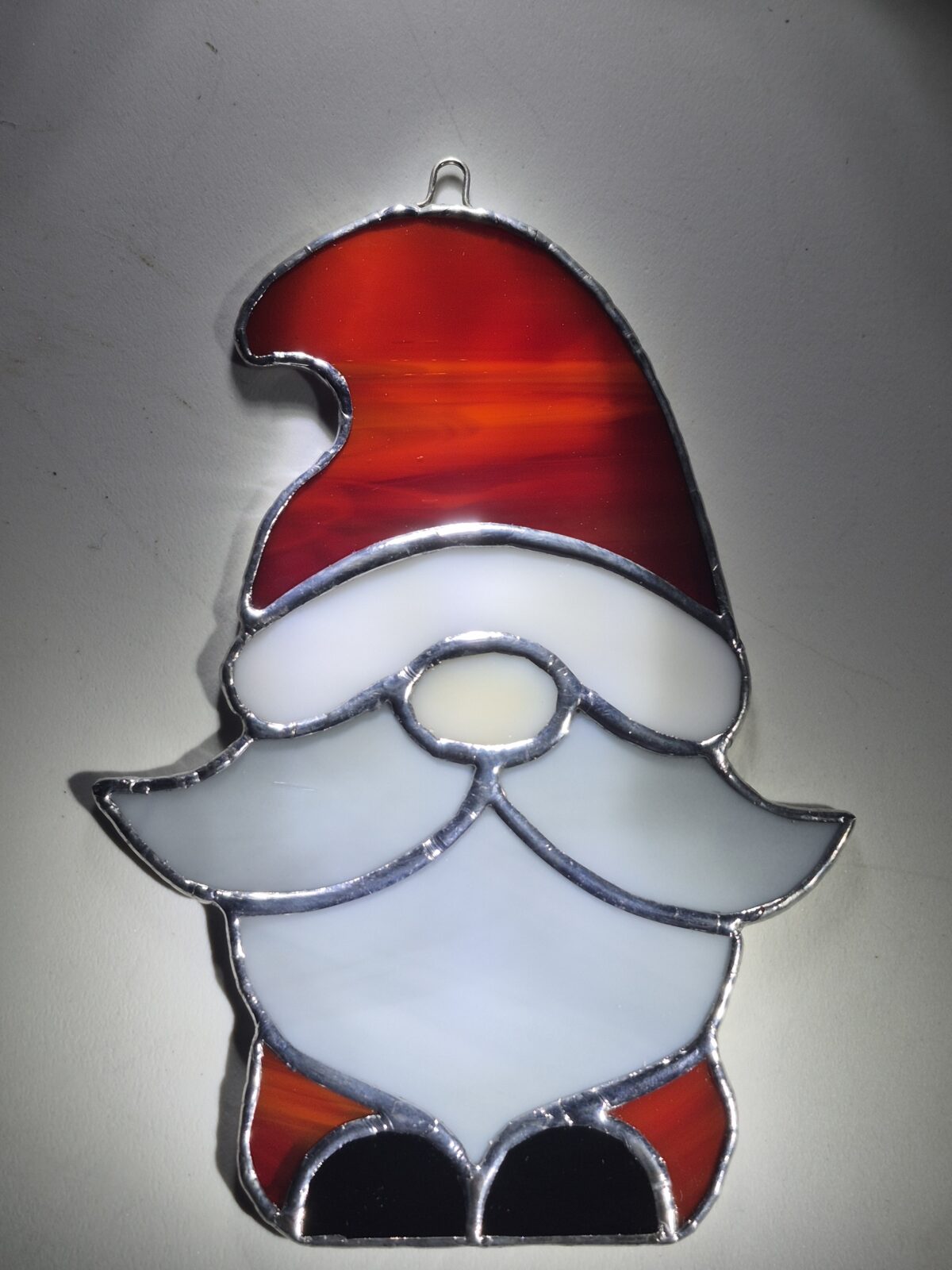 Stained Glass Gnome - Holiday Edition Red/Orange