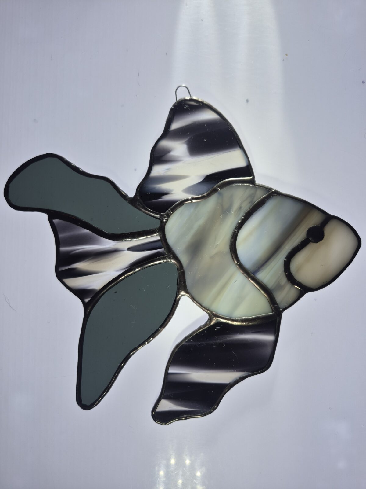 Stained Glass Goldfish - Shades of Gray & Black Spirit Fins