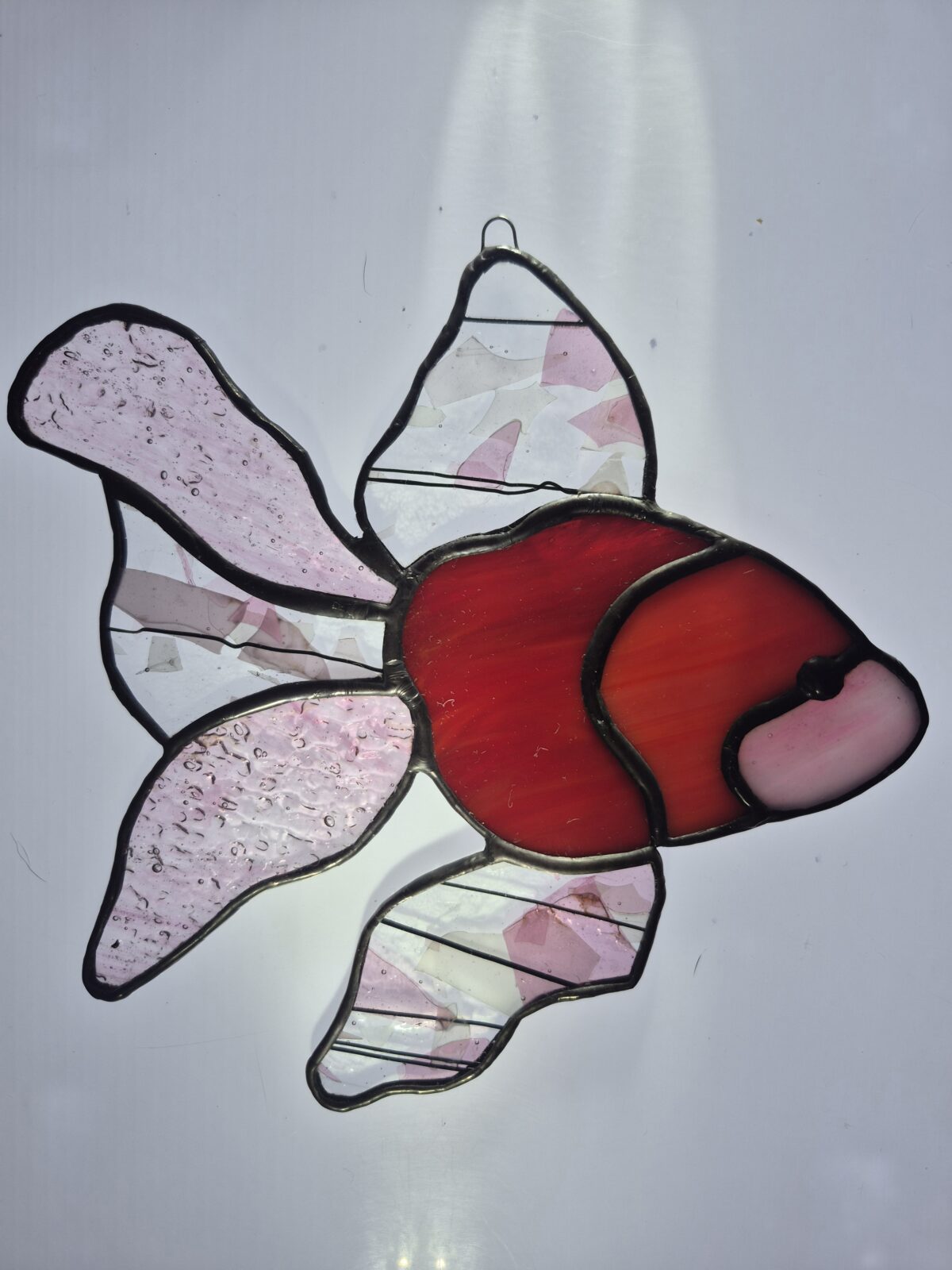 Stained Glass Goldfish - Shades of Pink & Confetti Fins