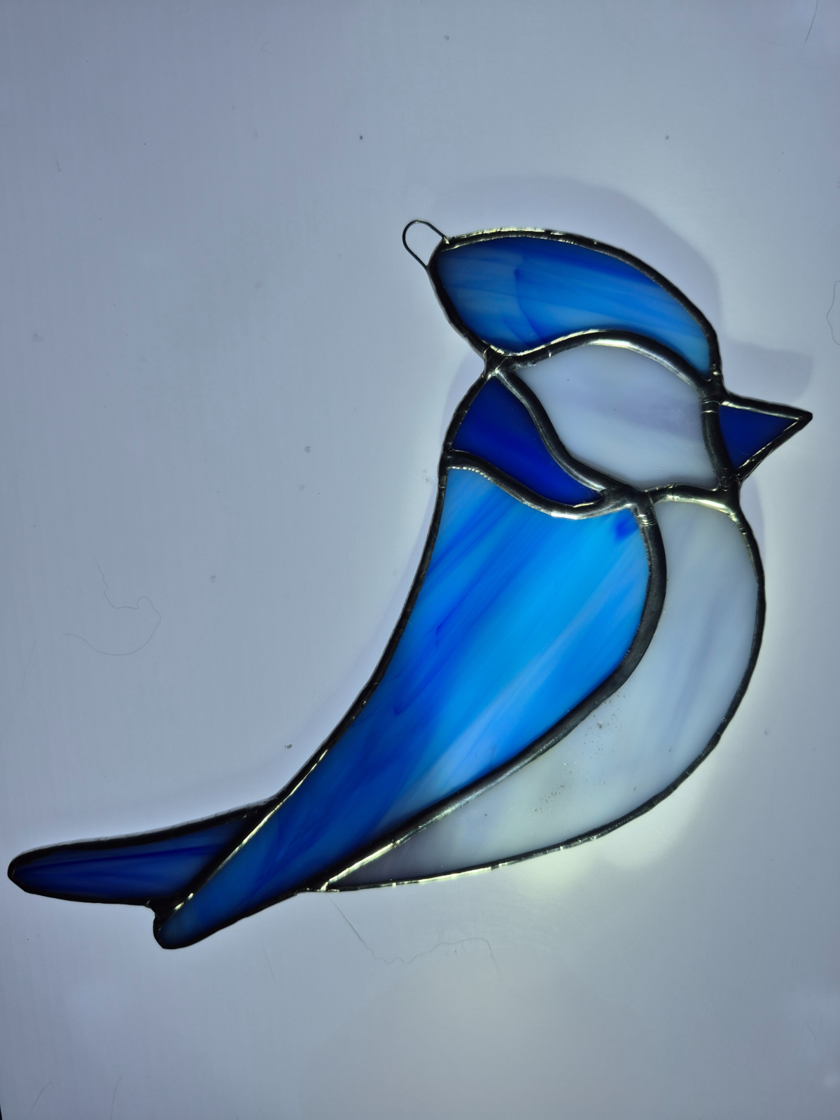 Stained Glass Blue Jay - Vibrant Shades of Blue